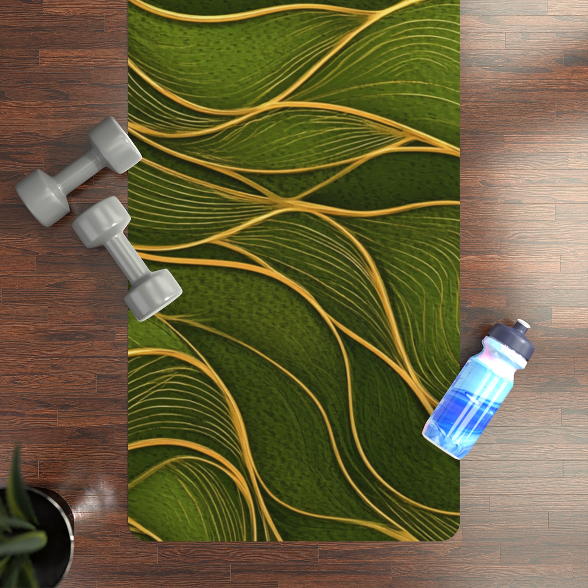 Desenli Doğa Kaymaz Yoga Matı