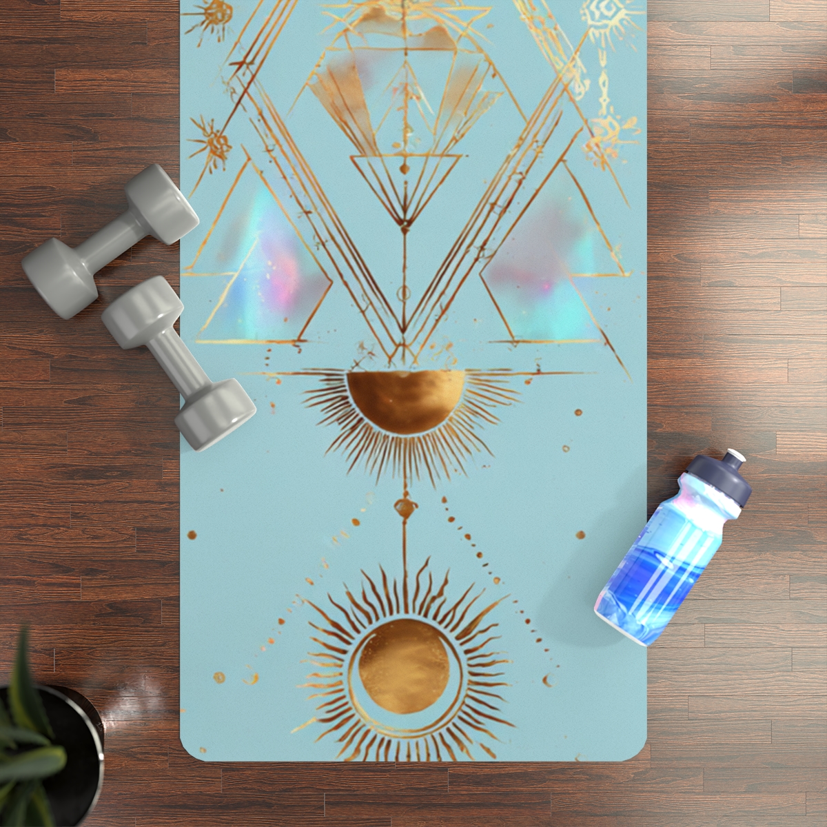 Şık ve Desenli Mandala Kaymaz Yoga Matı