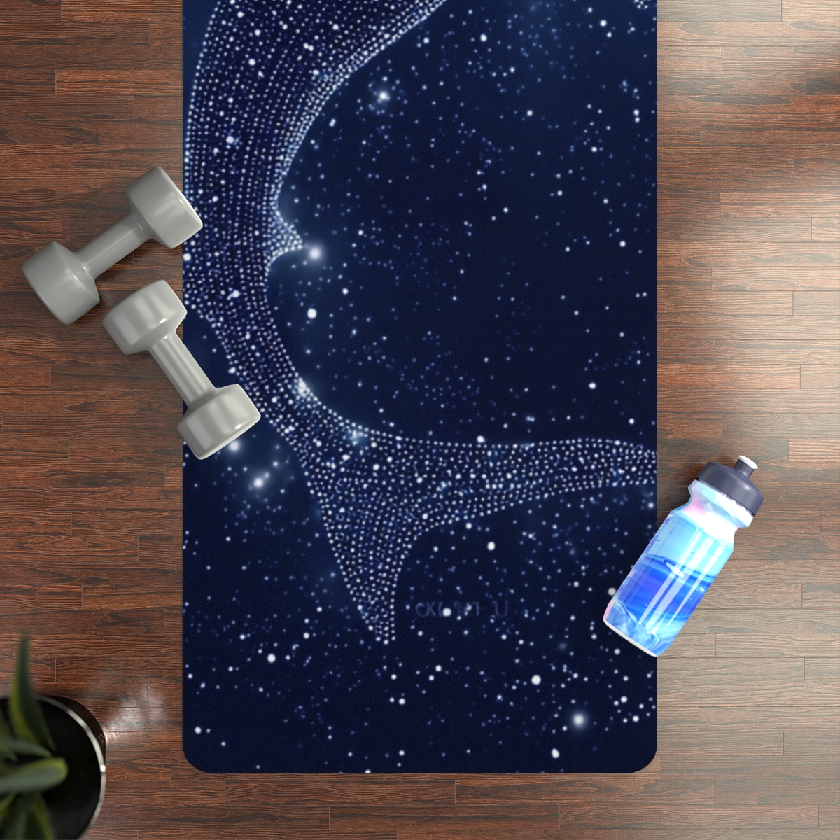 Yunus Balığı Yıldızlı Tasarım Kaymaz Yoga Matı