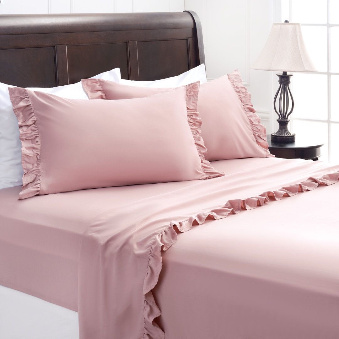 Ensemble de draps rose