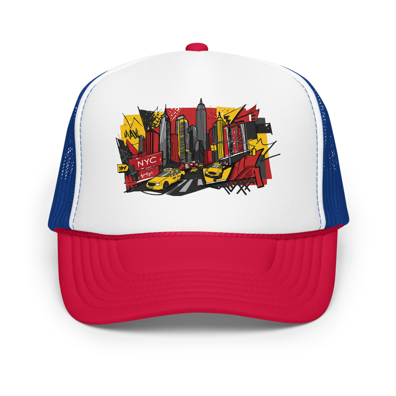 Foam trucker hat NYC Art