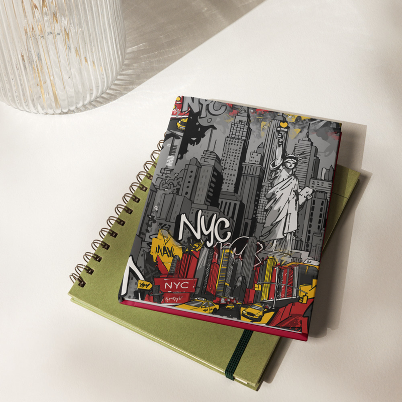 NYC Illustrated Notebook with matte Hardcover 