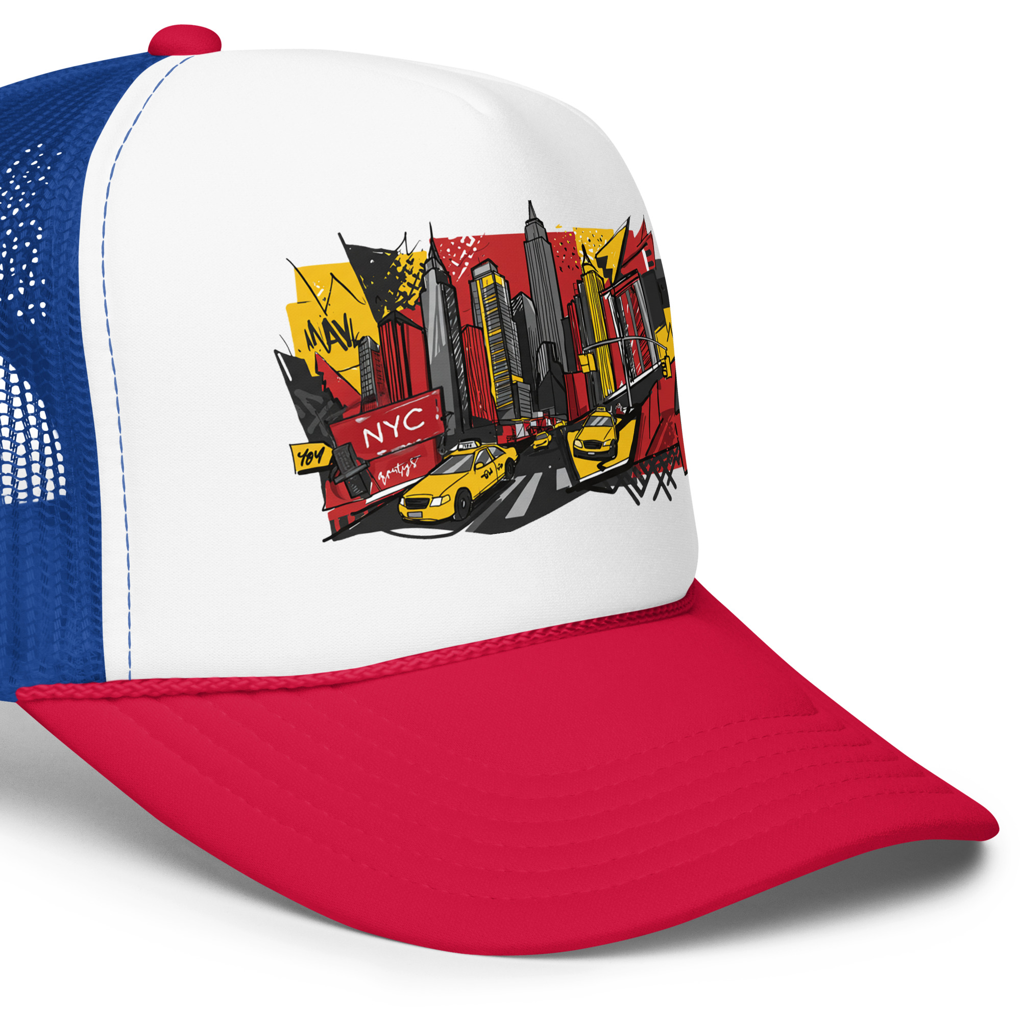 Foam trucker hat NYC Art