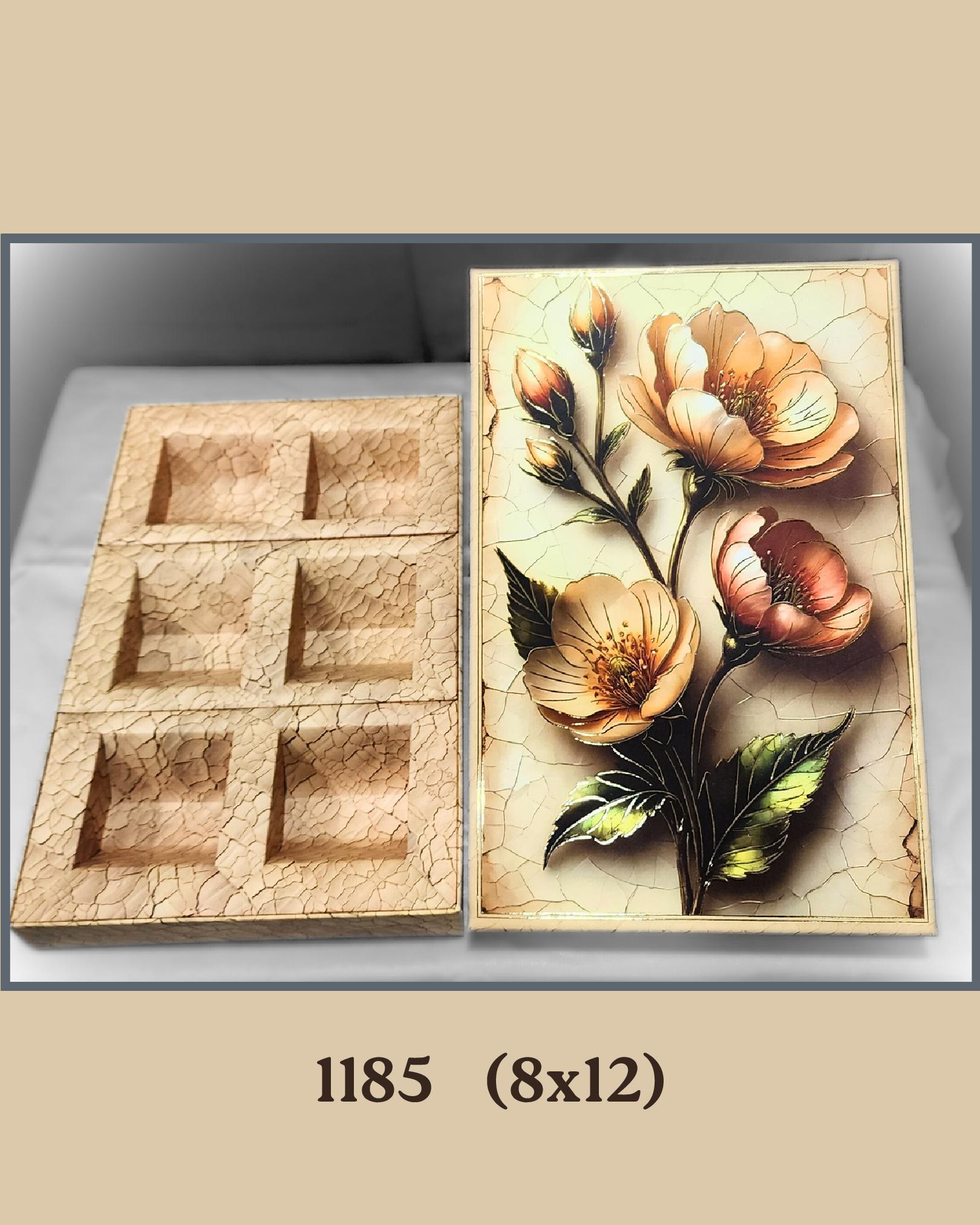 Decorative Wooden Storage Box with Floral Design