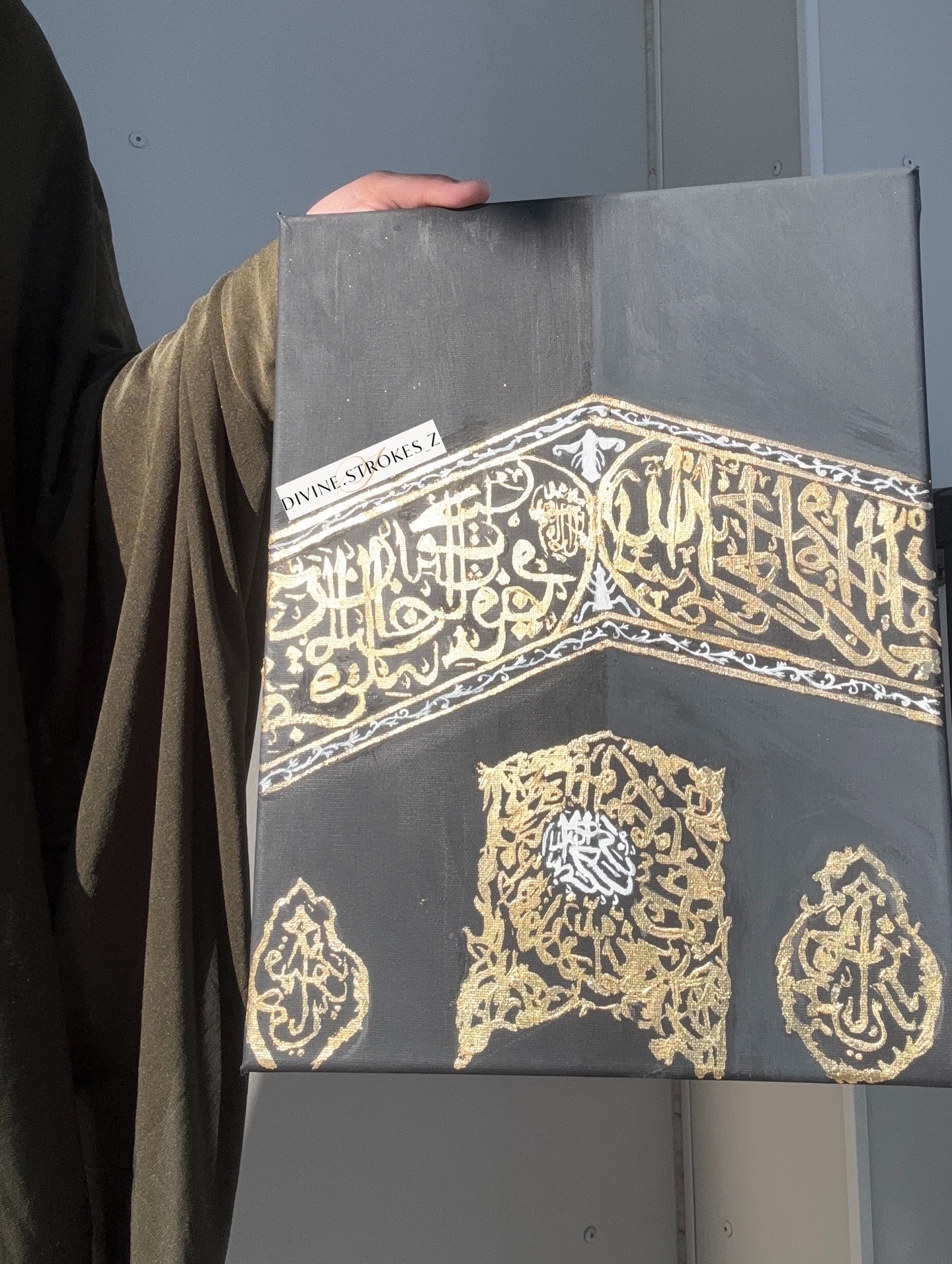 Divine Property | Hand-Painted Kaaba Painting – Islamic Sacred Art on Canvas 