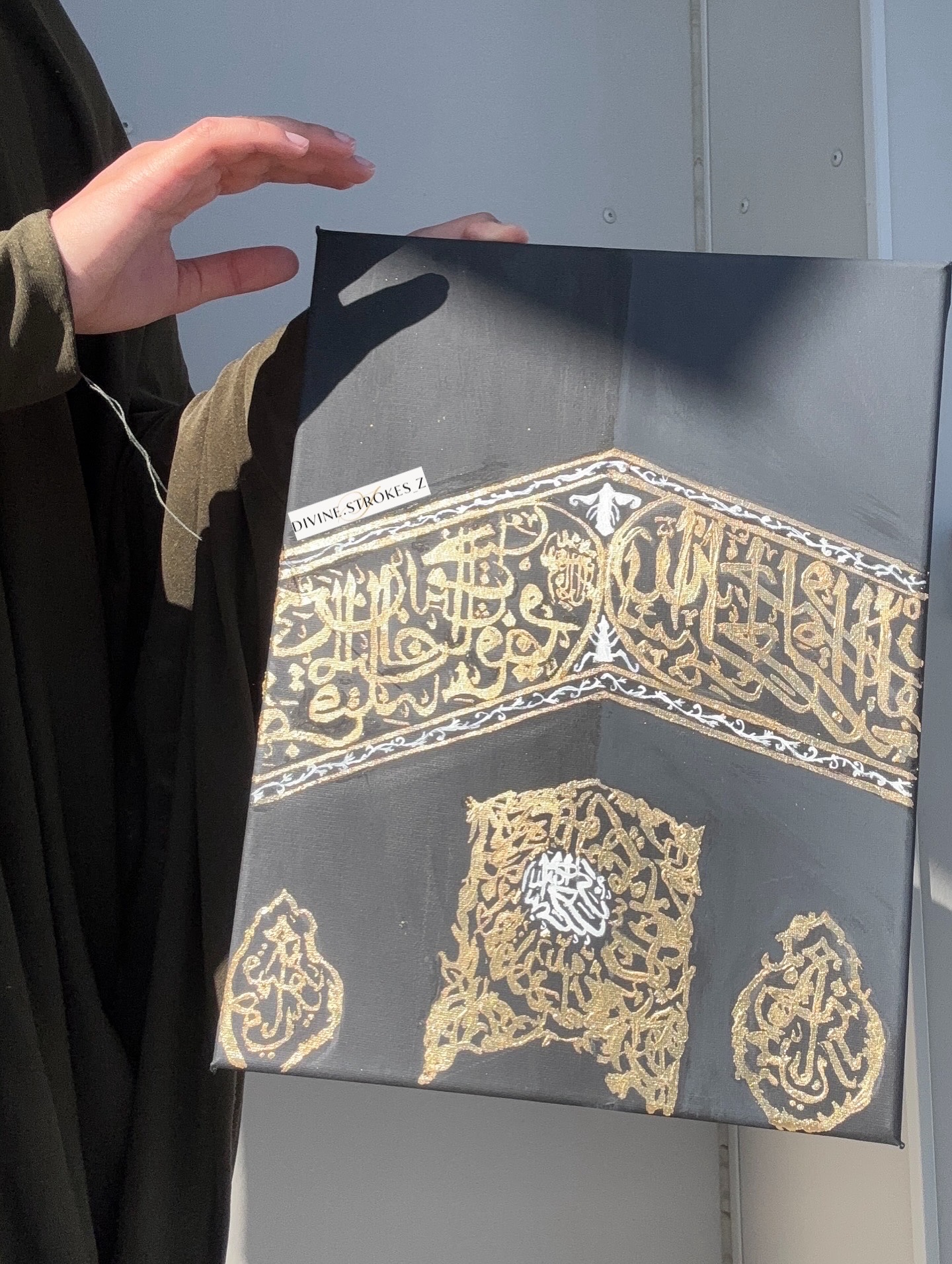 Divine Property | Hand-Painted Kaaba Painting – Islamic Sacred Art on Canvas 
