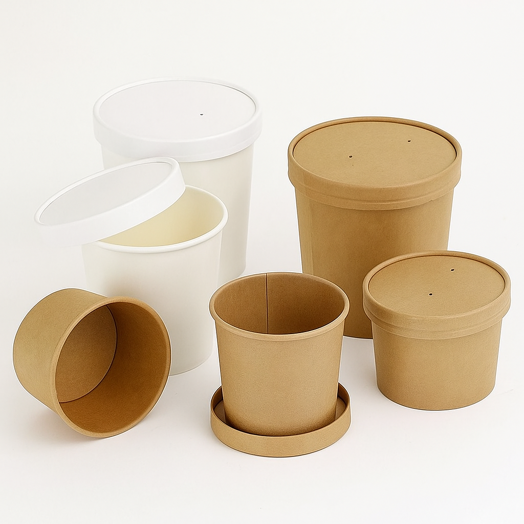Disposable Kraft  Food Containers with Lids 