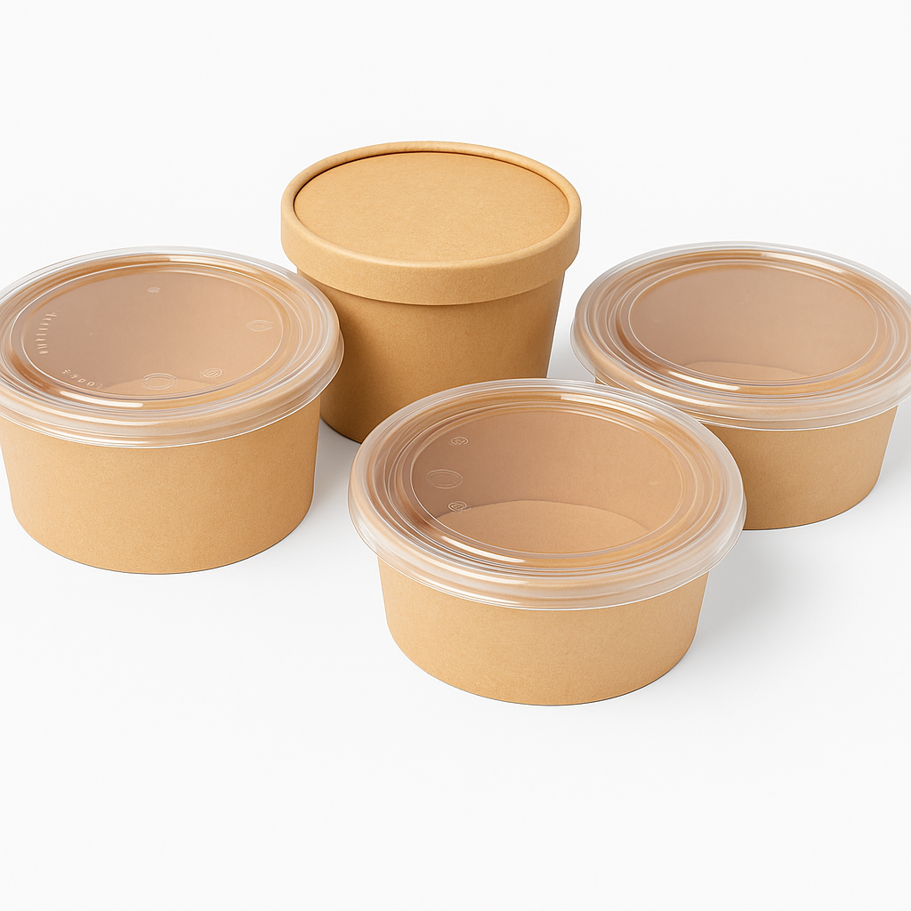 Disposable Kraft  Food Containers with Lids 