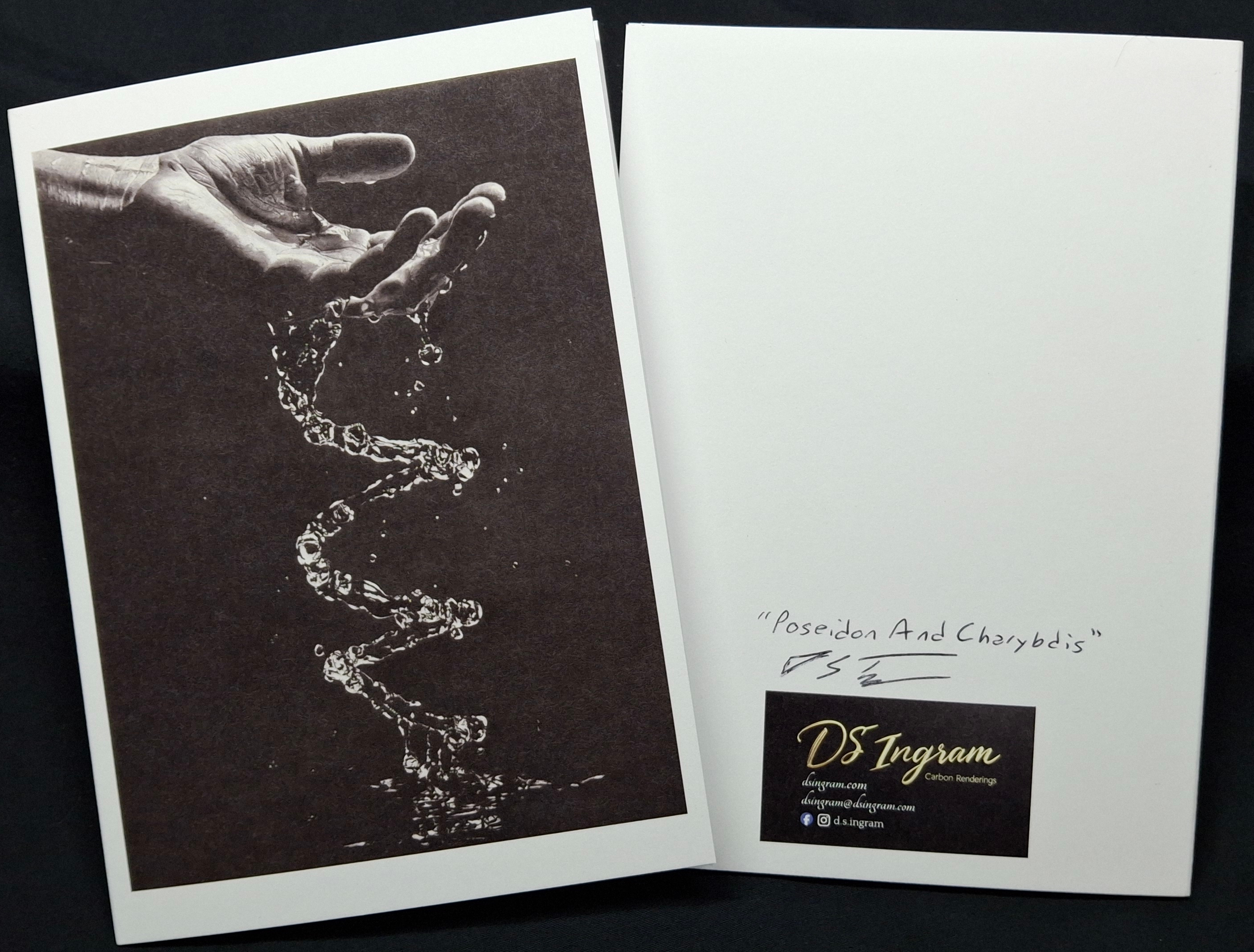 Hand-Signed Greeting Cards - Set Of 20 - "Poseidon And Charybdis"