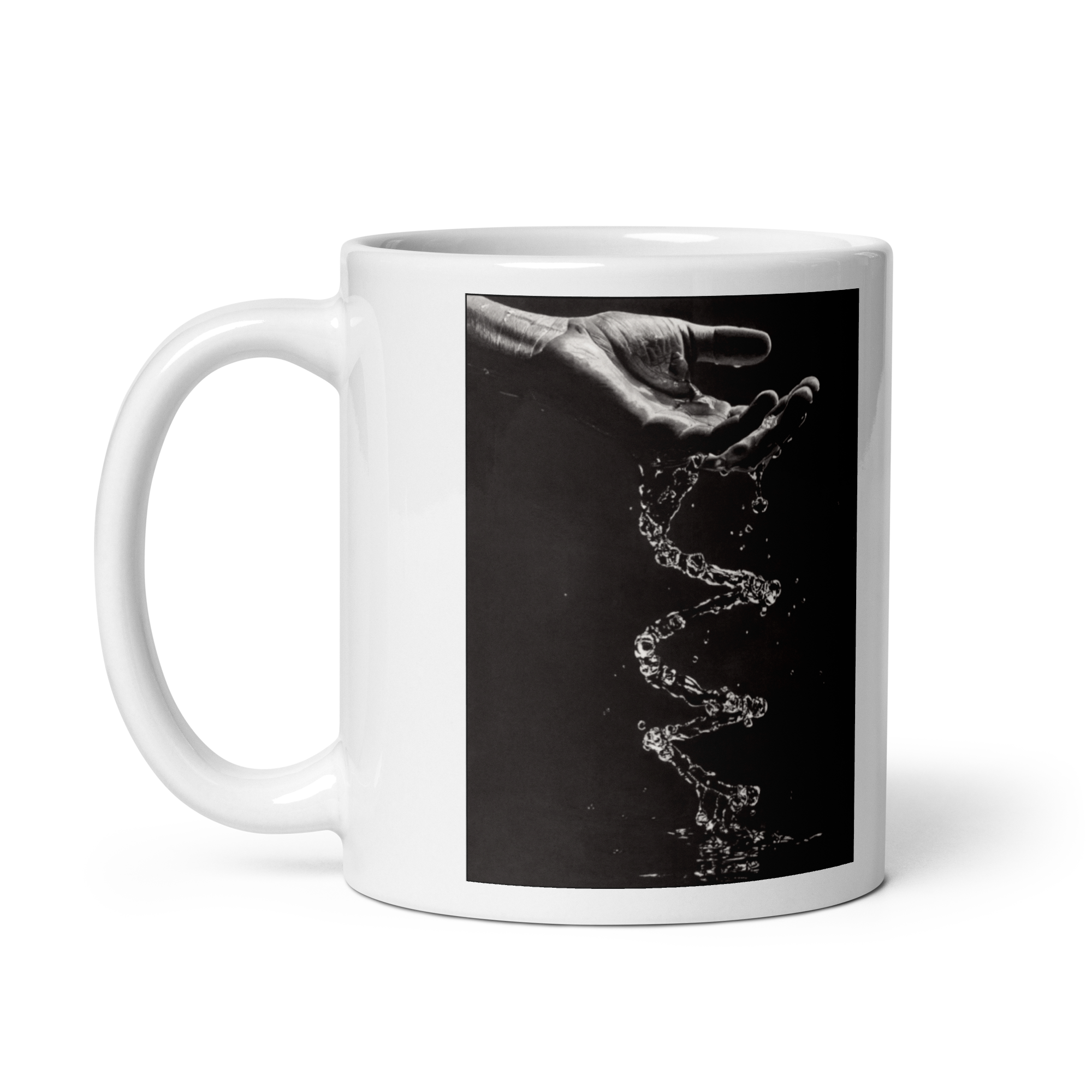 White glossy mug - "Poseidon And Charybdis"