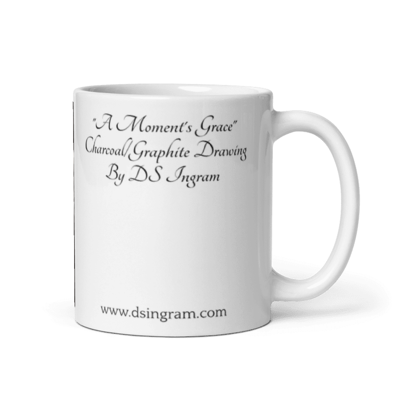 White glossy mug - "A Moment's Grace"