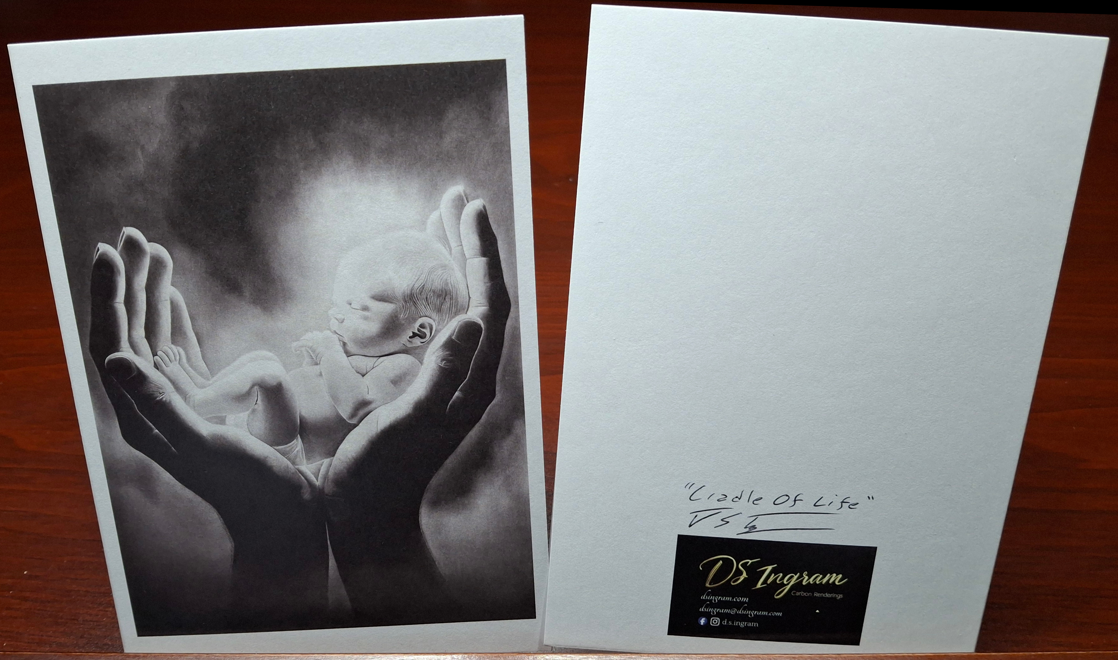 Hand-Signed Greeting Cards - Set Of 20 - "Cradle Of Life"