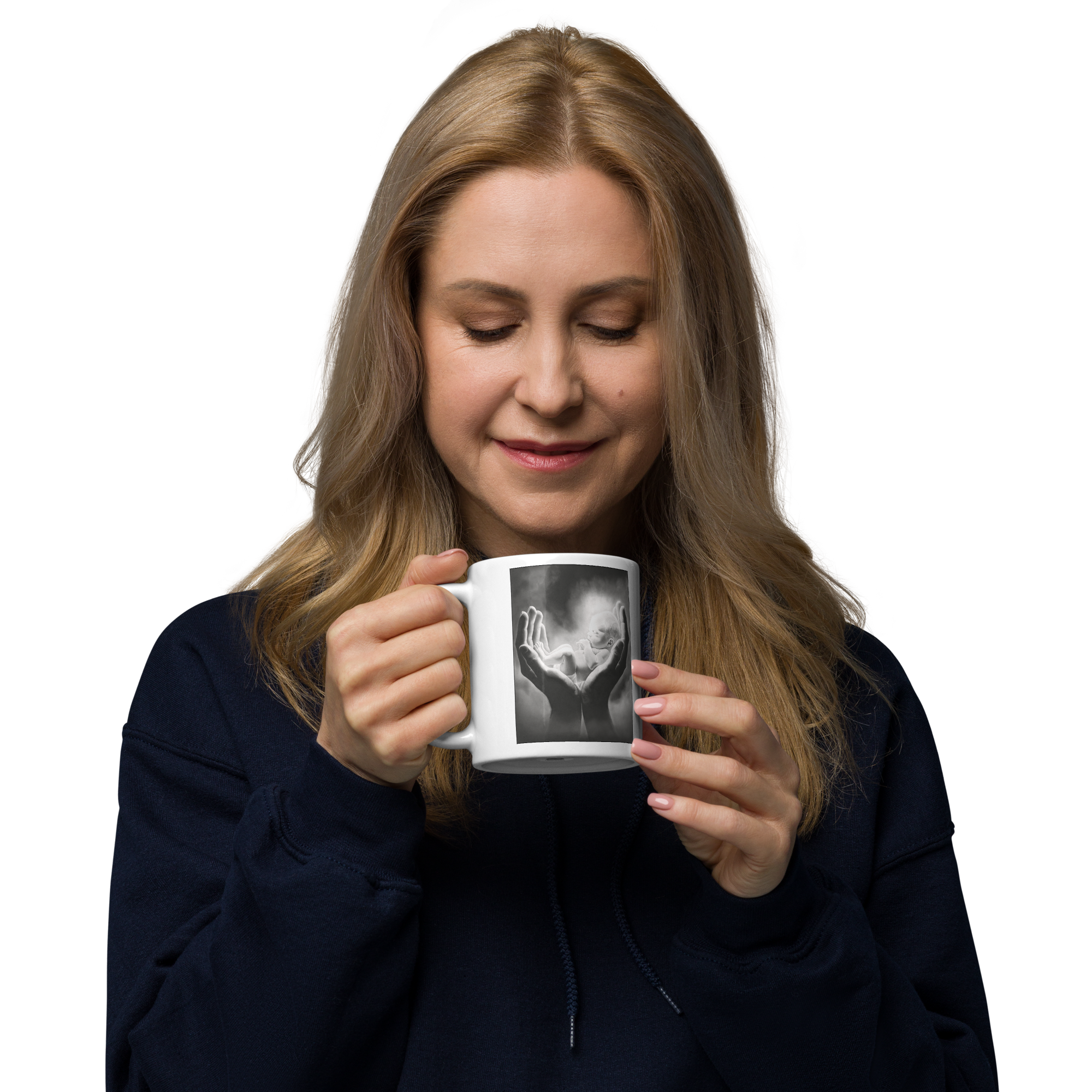 White glossy mug - "Cradle Of Life"
