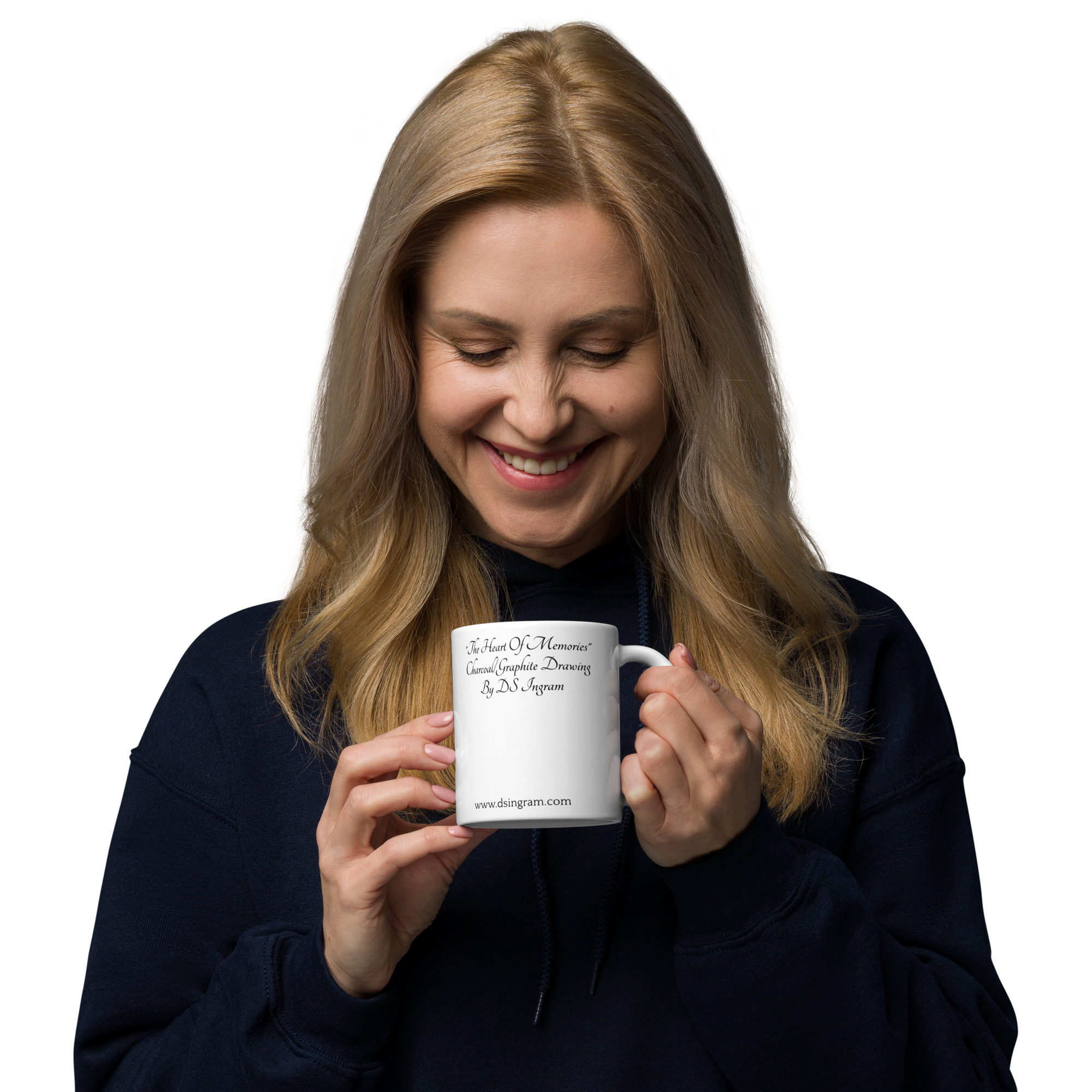 White glossy mug - "The Heart Of Memories"