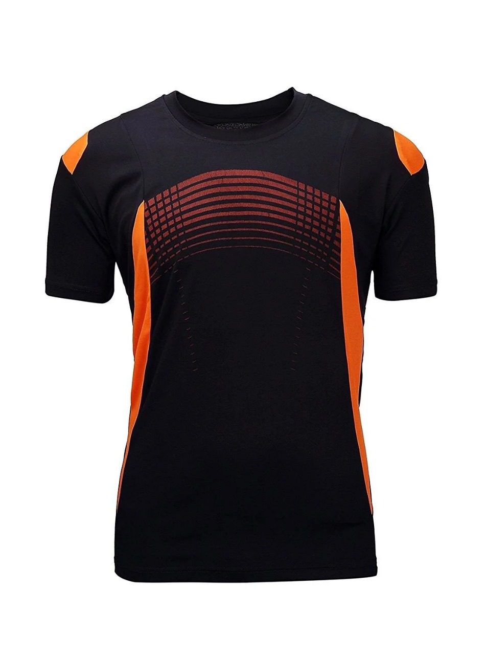 Black and Orange Sports T-Shirt