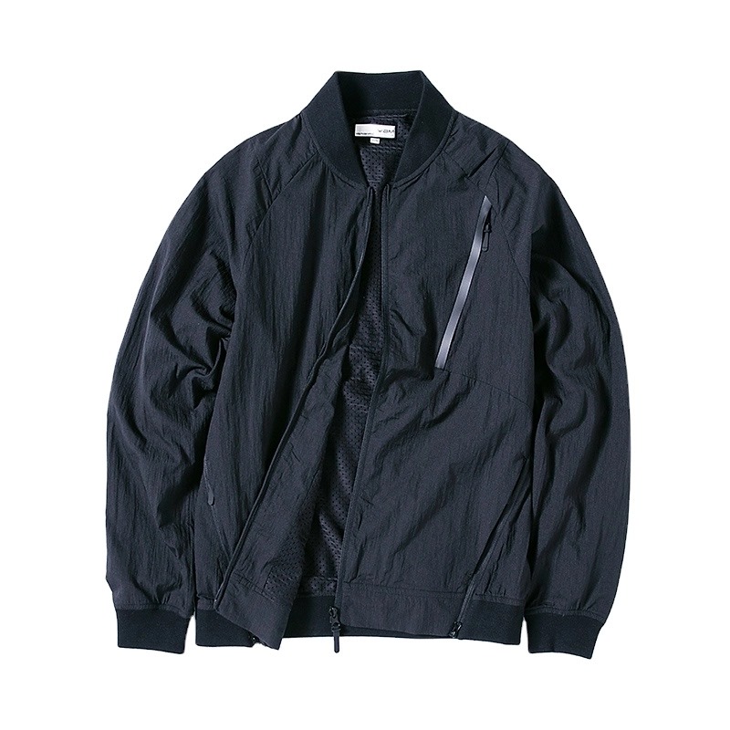 Black Lightweight Bomber Jacket