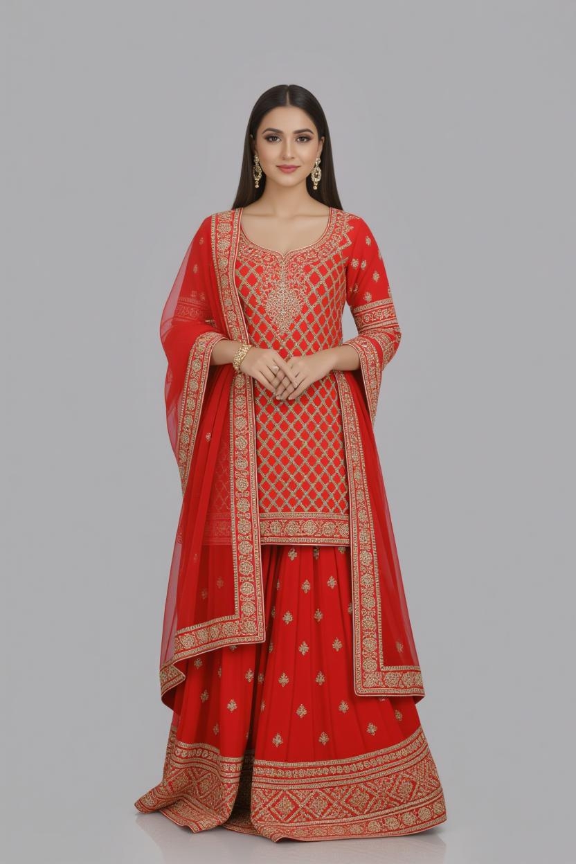 Traditional Red Indian Lehenga Choli