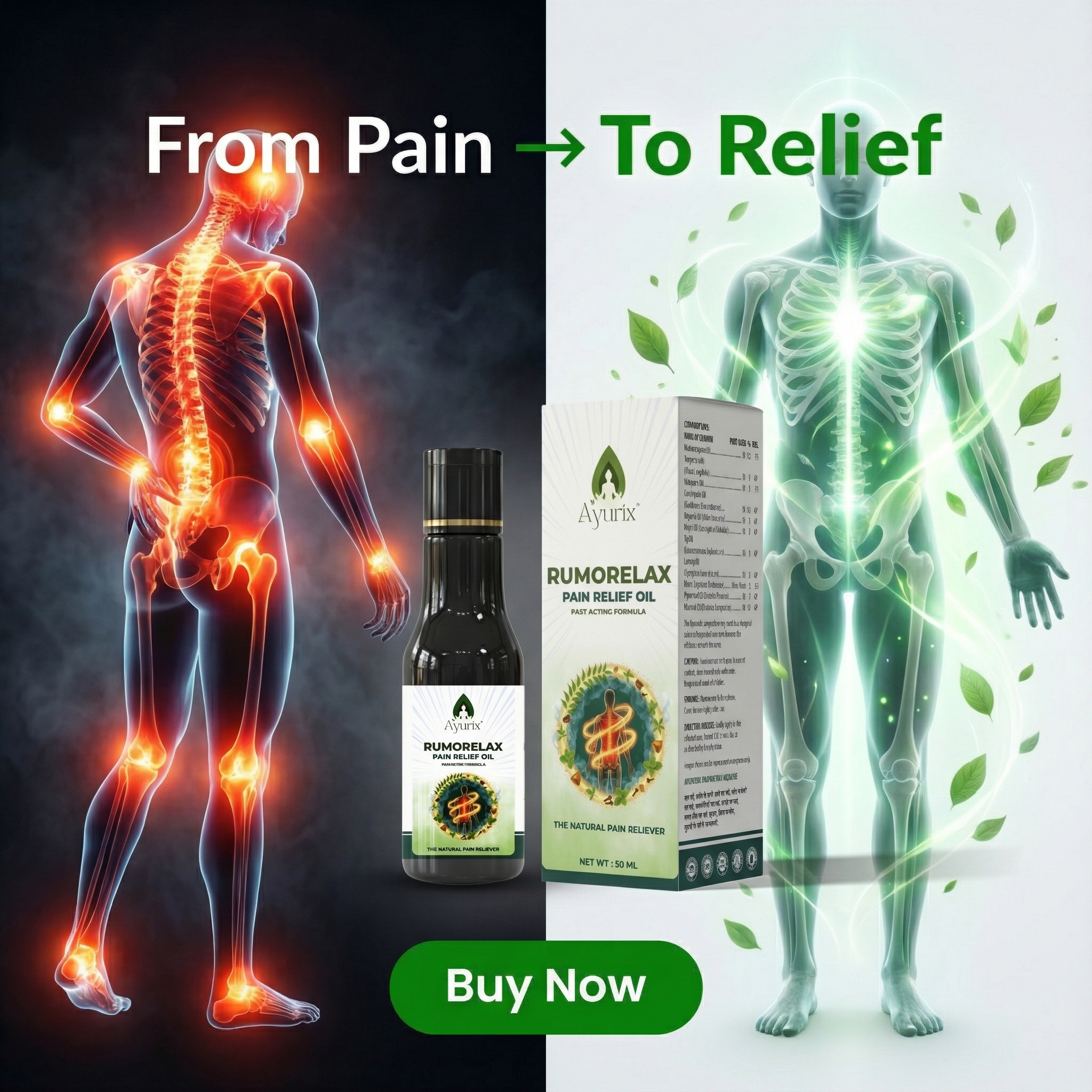 Ayuric Rumorelix Oil – Fast Pain Relief Ayurvedic Oil for Joint & Muscle Pain