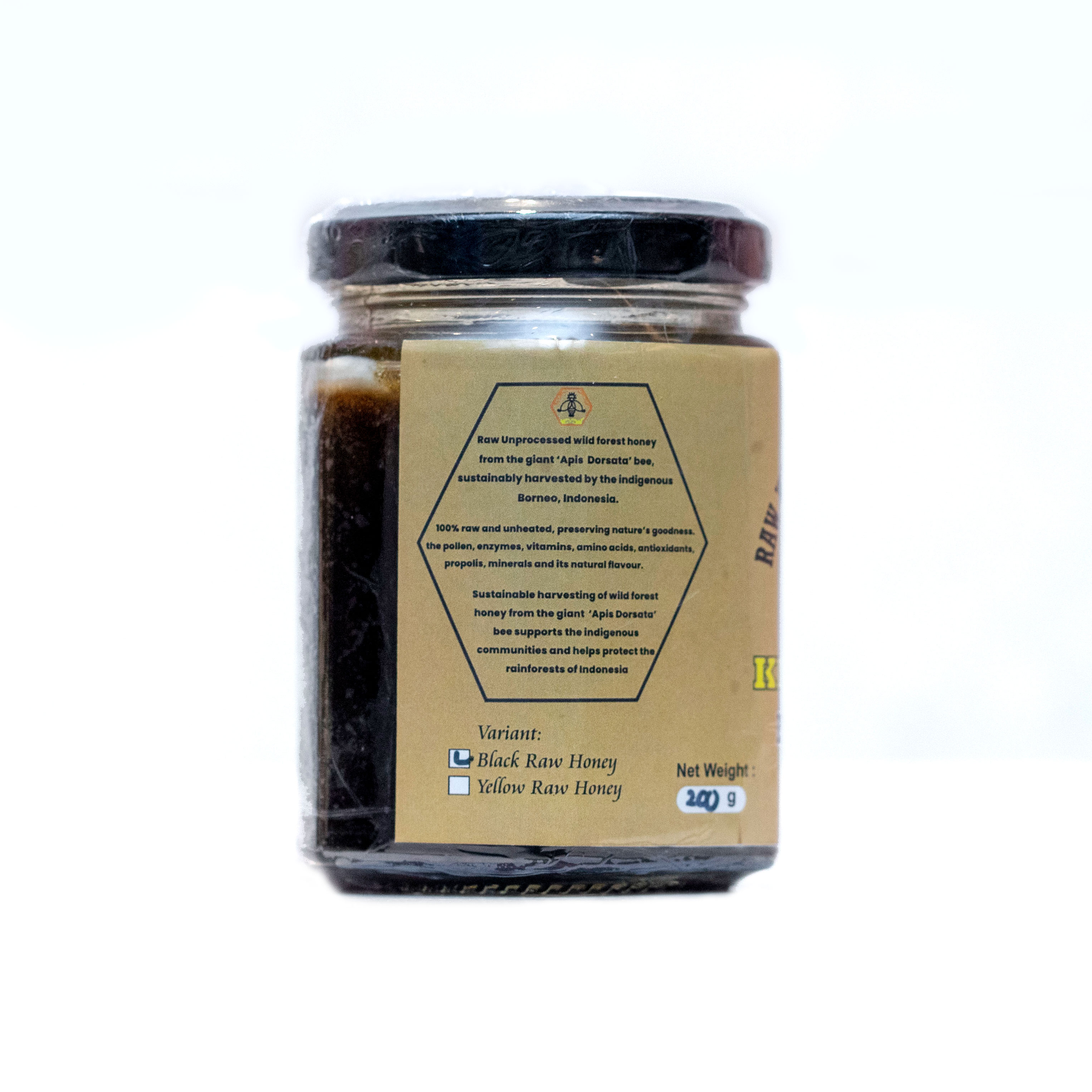 Black  Forest Honey jar hexa Goni 200g