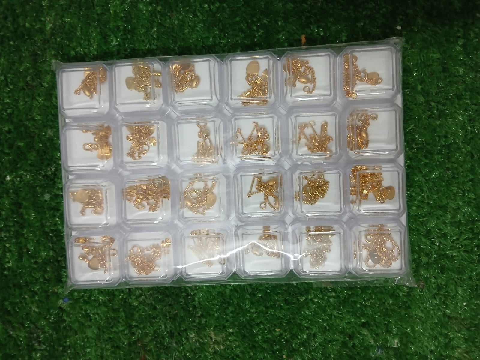 Gold Plated Pendant Charms Set