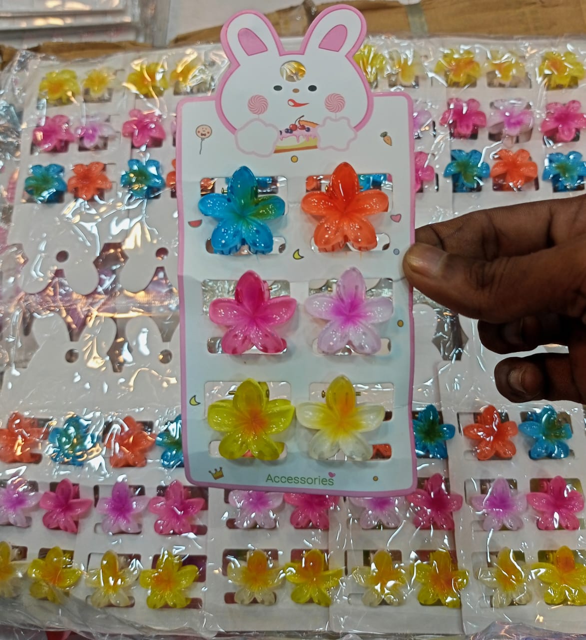 Colorful Flower Hair Clips