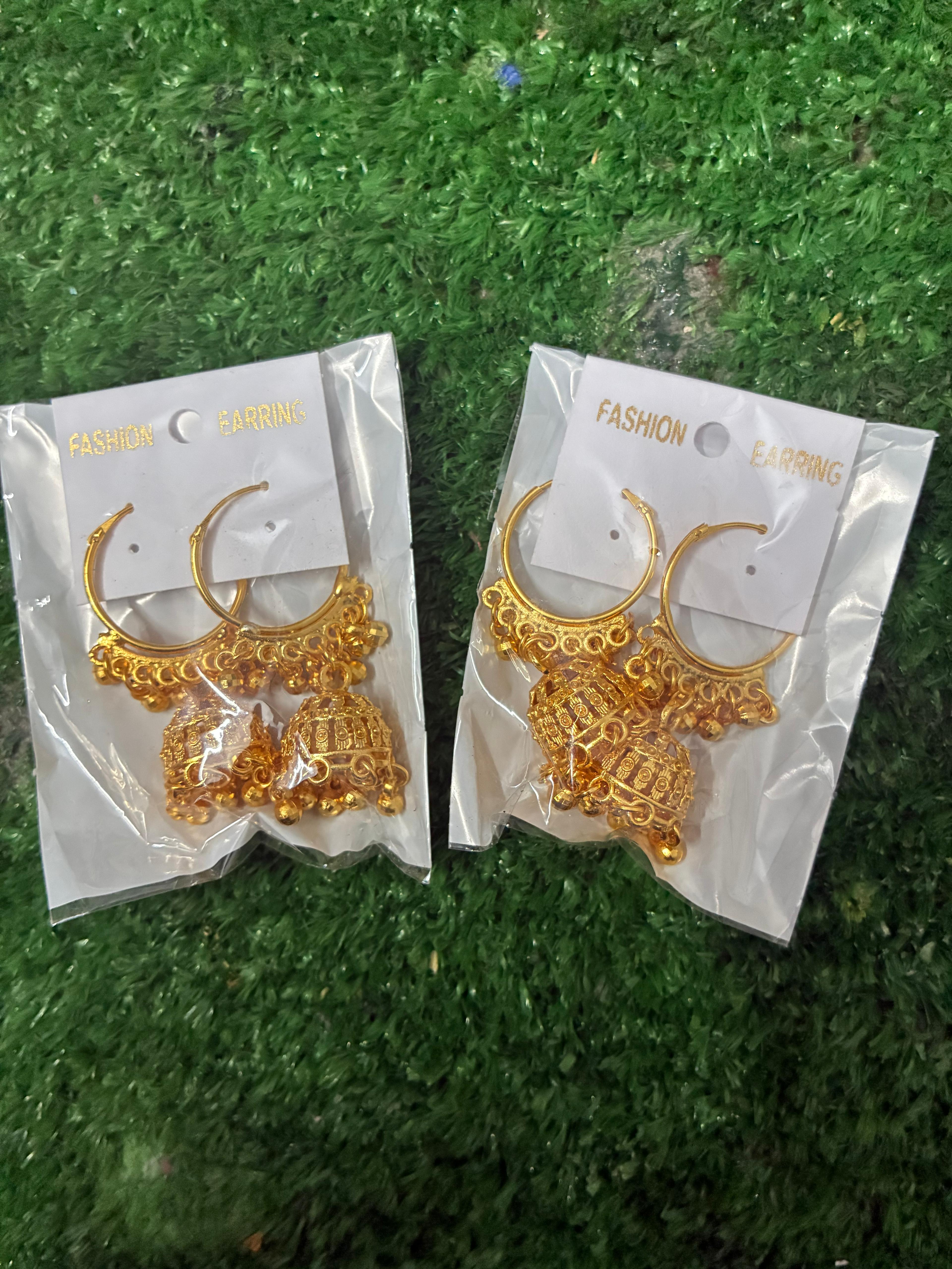 Gold Fashion Earrings