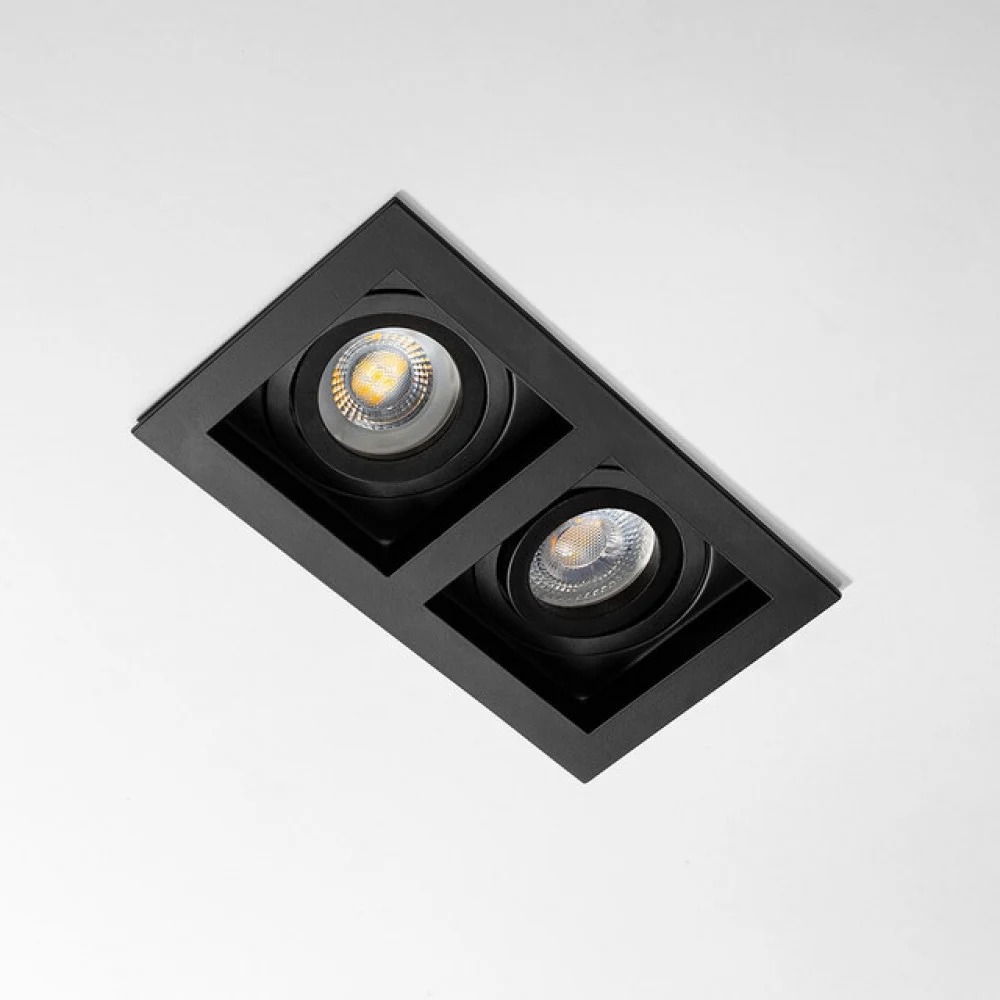 Double recessed spotlight