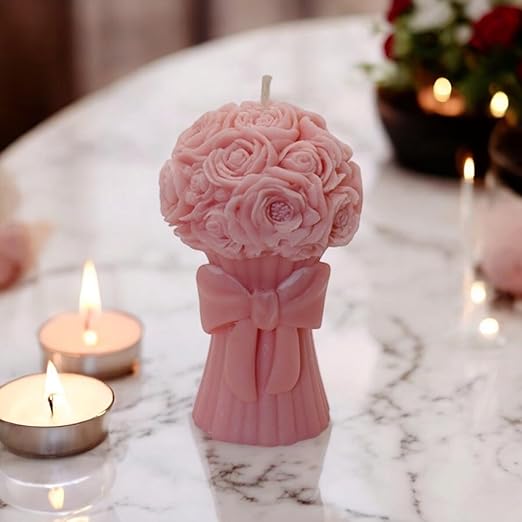 Rose Bouquet Scented Candle for home decoration