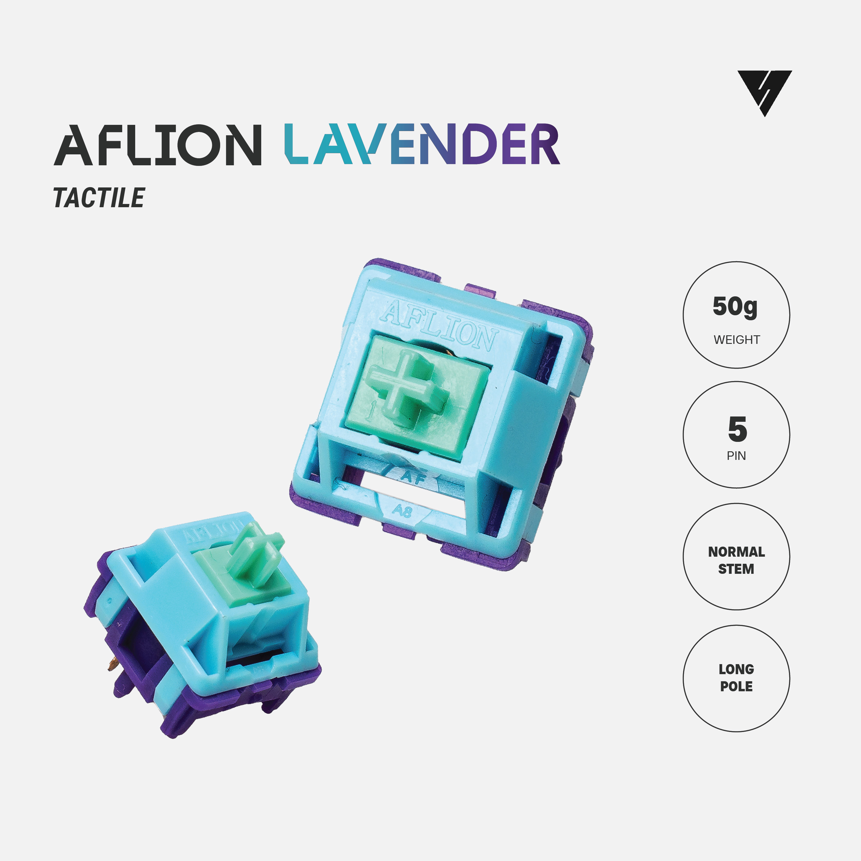 VortexSeries Aflion Lavender (Tactile 5-Pins Switch)