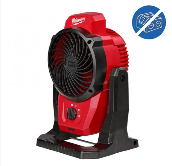 พัดลมไร้สาย Milwaukee M12 AF-0 12V. (ตัวเปล่า)
