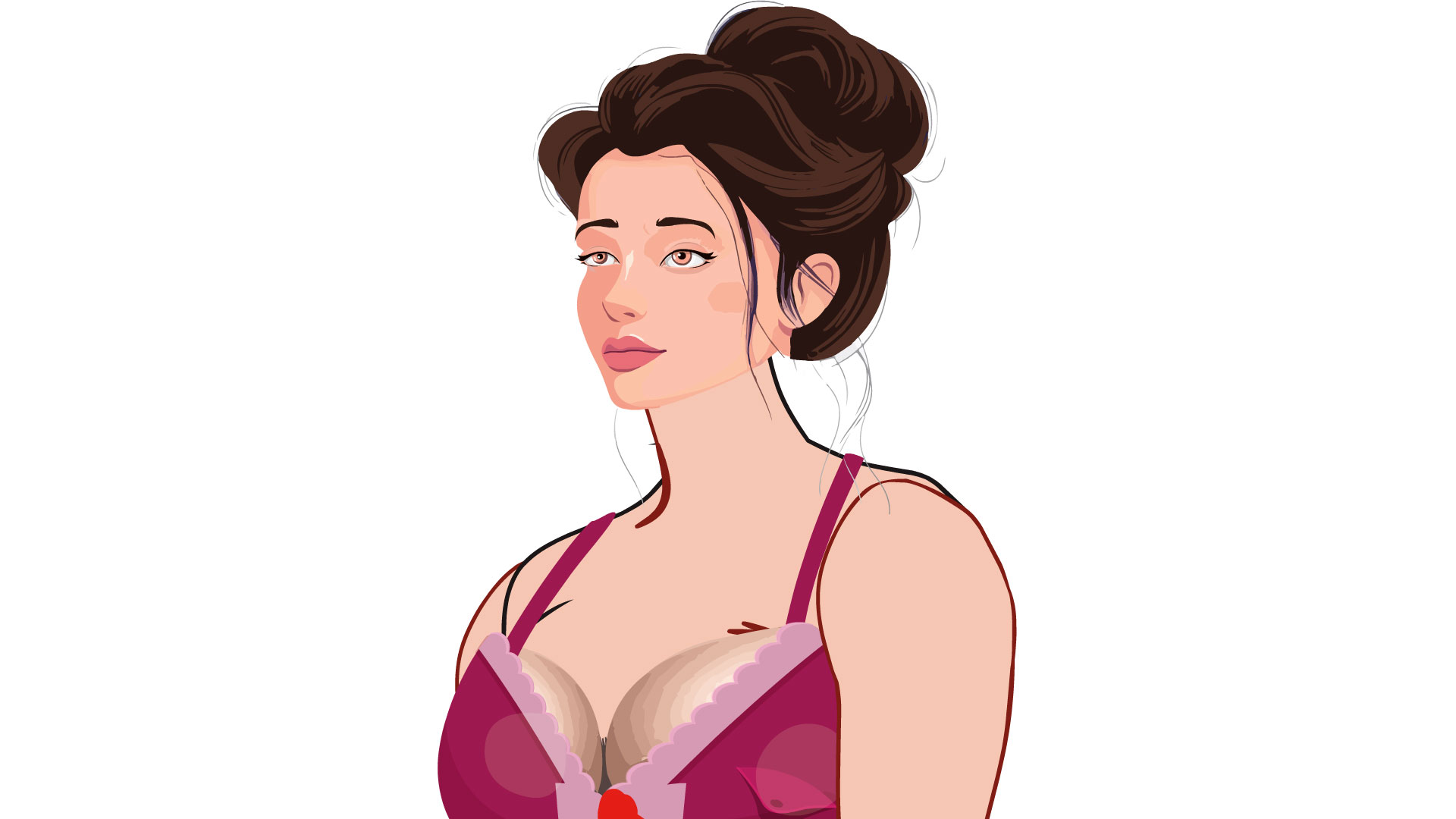 Young Woman 2D Character (Side View) - WS01
