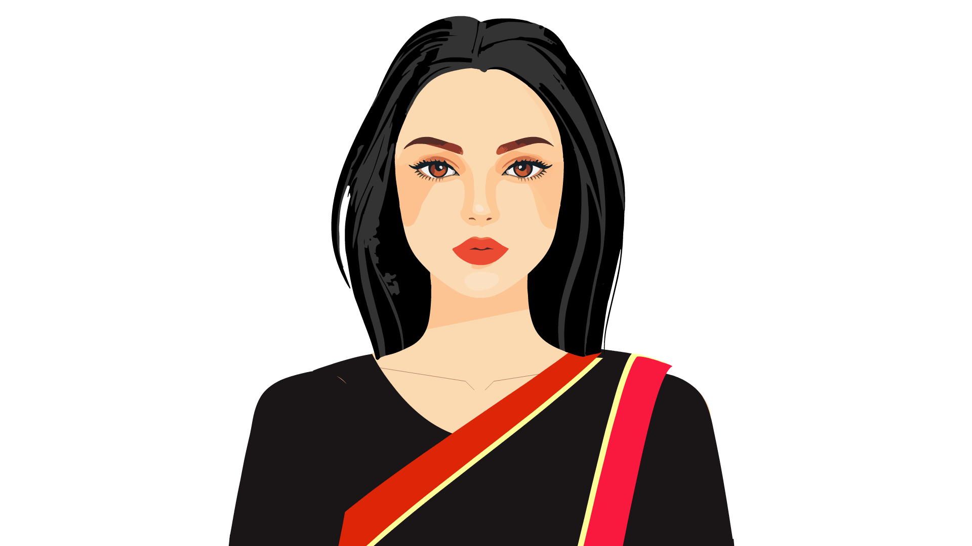 2D Young Woman Character Set in Saree (WOM003)