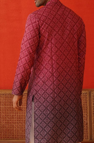Men's Printed Cotton Kurta