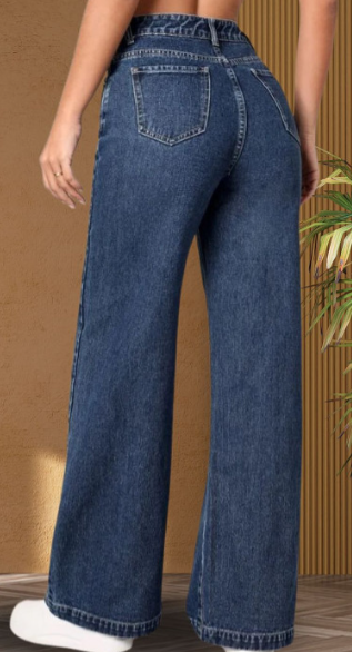 High-Waisted Wide Leg Jeans