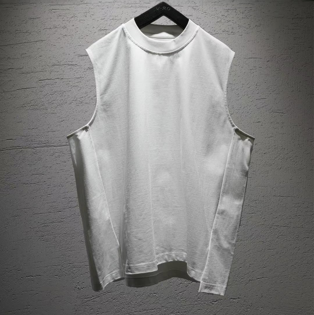 The White Aninu - Sleeveless White T-shirt