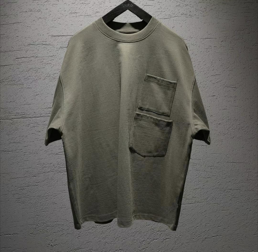 Bushō - V Stacked Pockets White Oversized T-Shirt