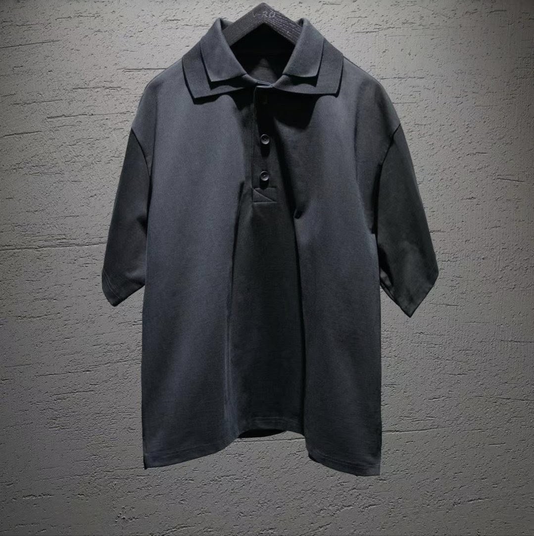 King Ghidorah- Black double collar Polo Shirt
