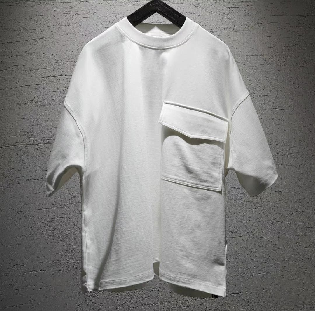 Komainu - White Oversized T-Shirt with Pocket