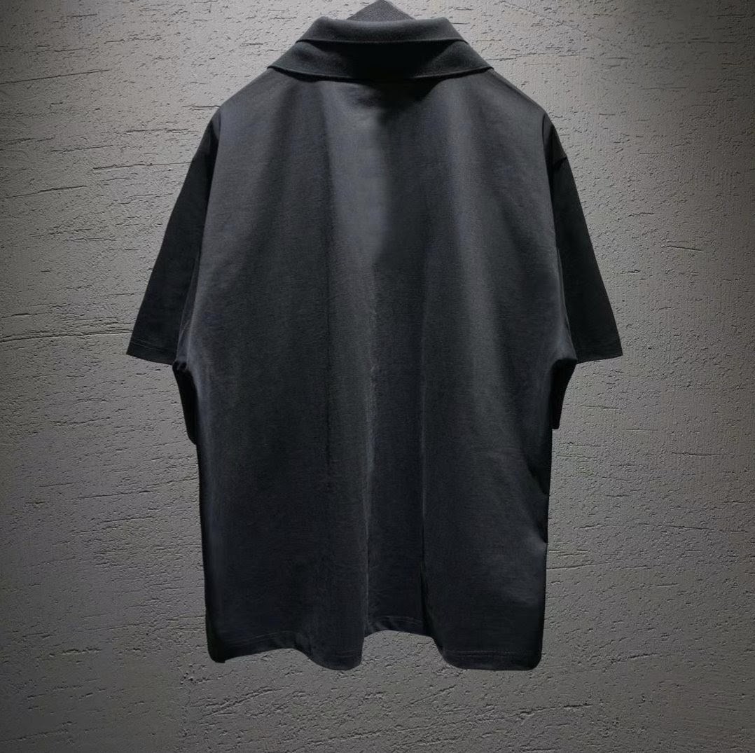 King Ghidorah- Black double collar Polo Shirt