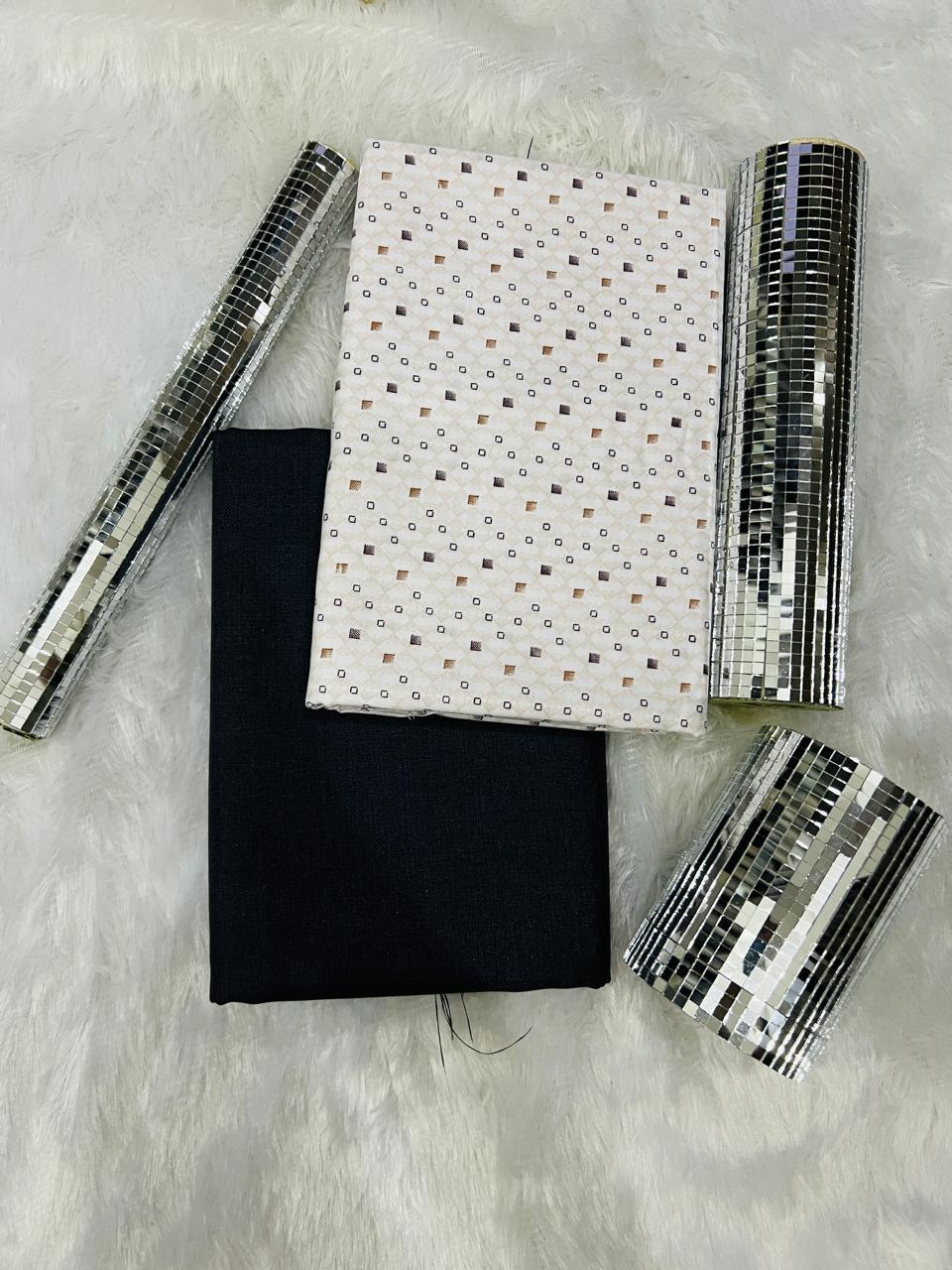 Men’s Unstitched Shirting (2.25m) & Suiting (1.20m) Fabric Combo – Premium Quality