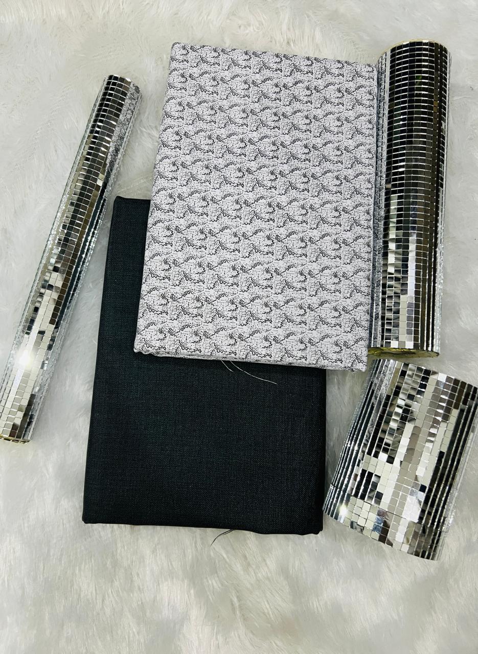 Men’s Unstitched Shirting (2.25m) & Suiting (1.20m) Fabric Combo – Premium Quality
