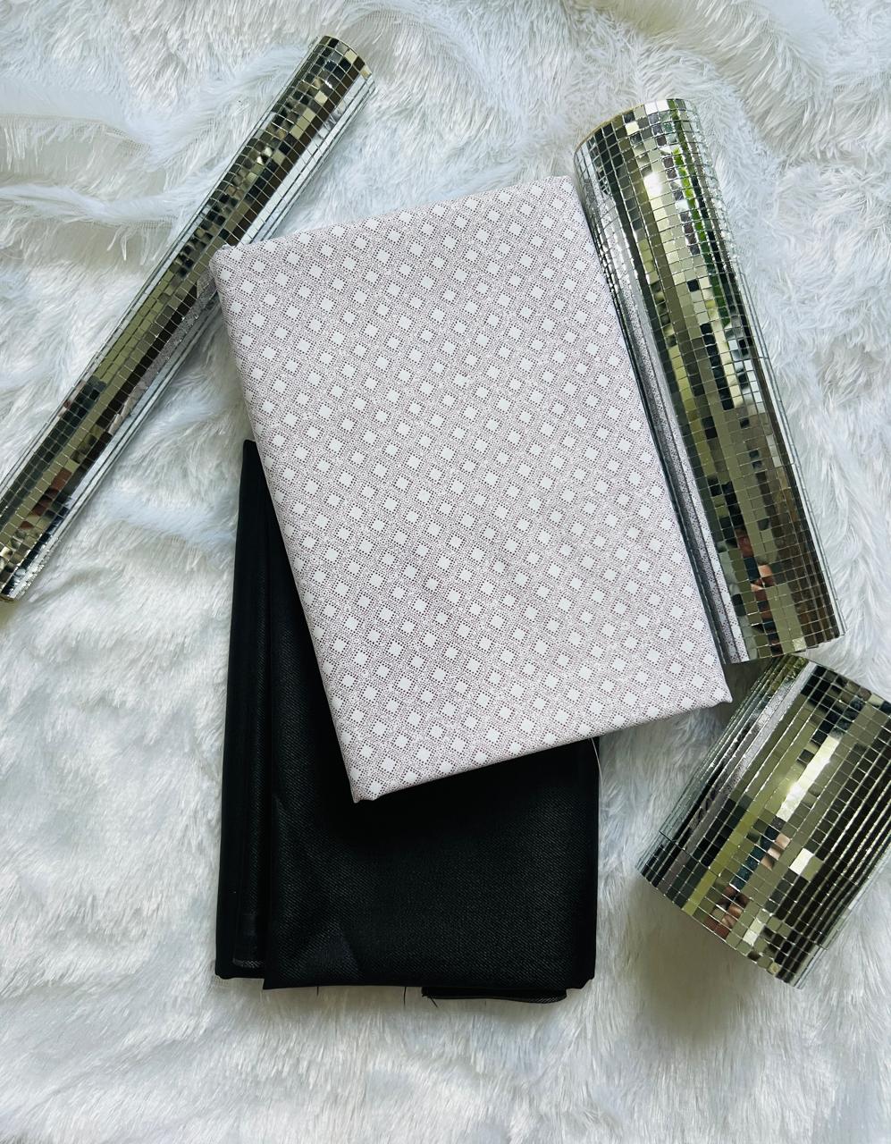 Men’s Unstitched Shirting (2.25m) & Suiting (1.20m) Fabric Combo – Premium Quality