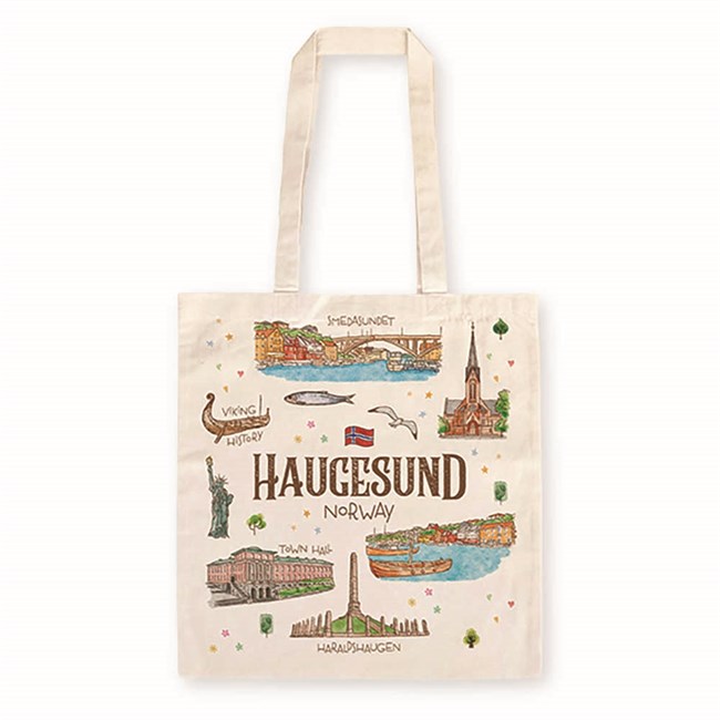 Norwegain Cities Landmarks Tote Bag