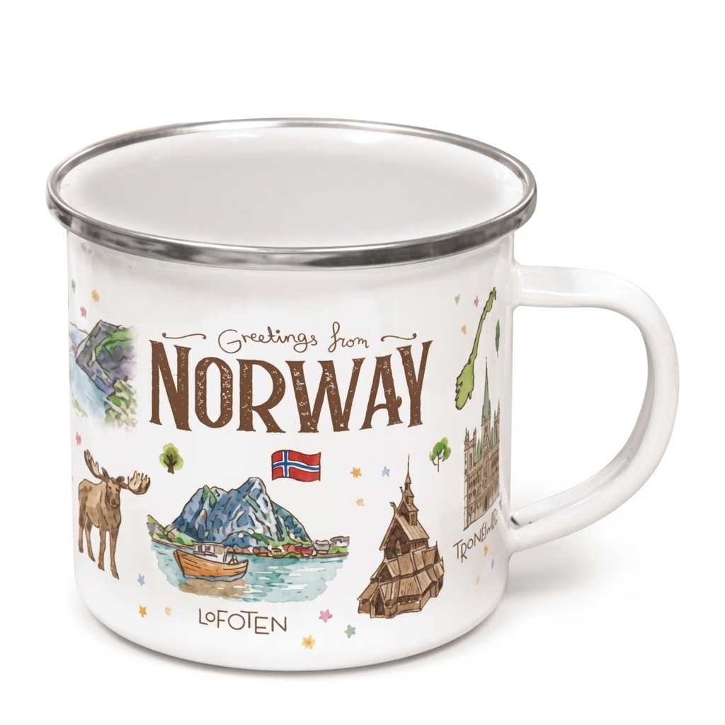 Norway Enamel Mug