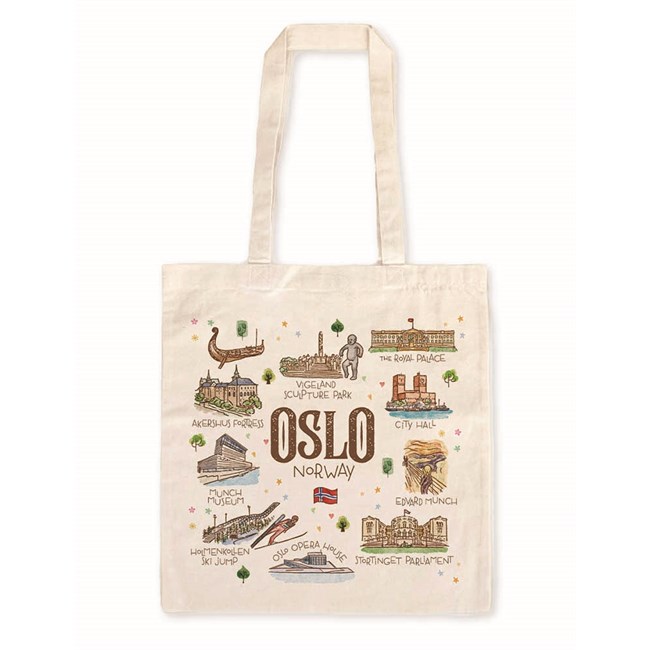Norwegain Cities Landmarks Tote Bag