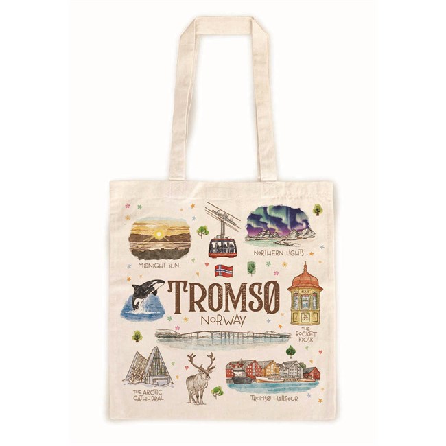 Norwegain Cities Landmarks Tote Bag