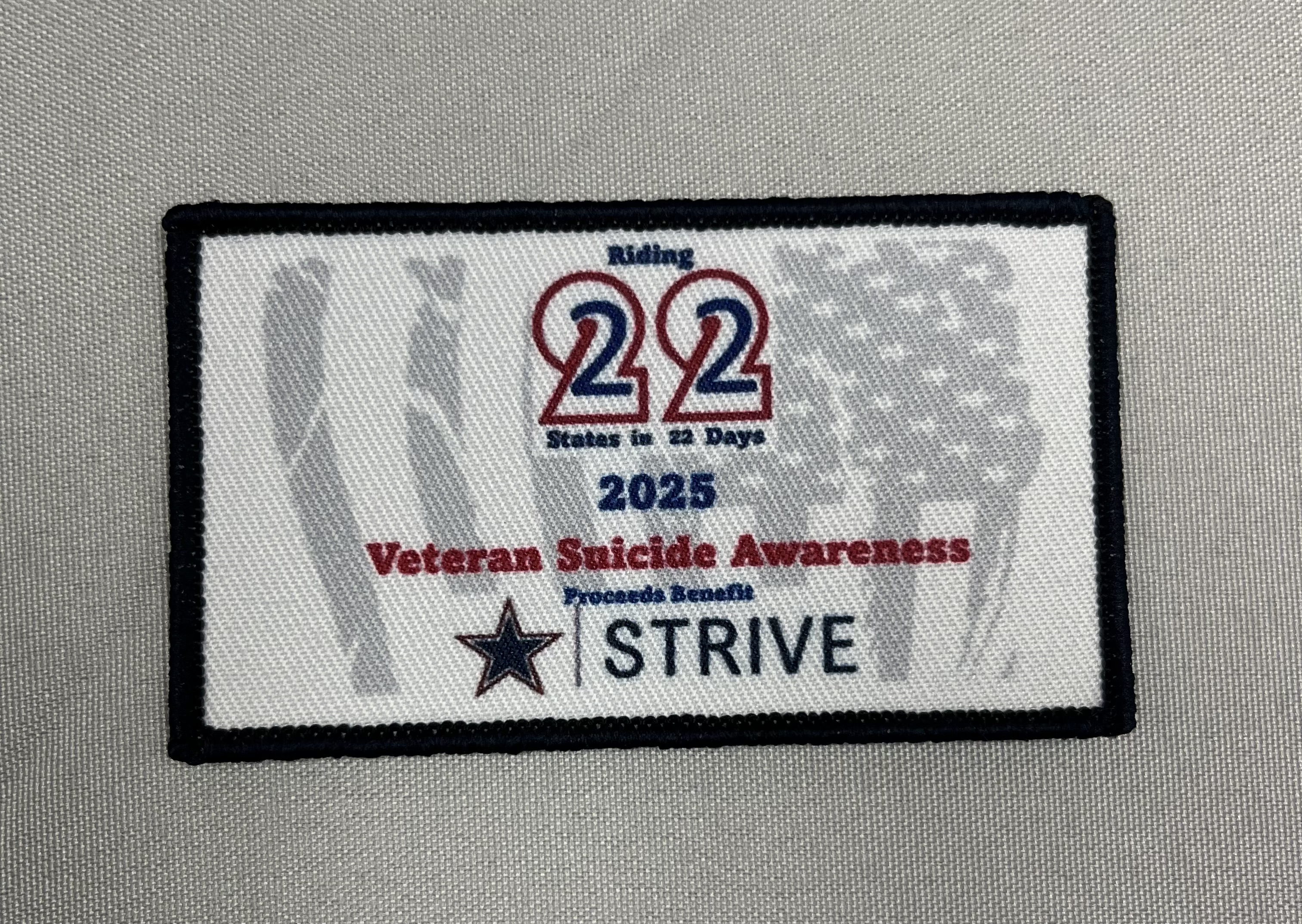 2025 Riding 22 in 22 Veteran Suicide Awareness Patch