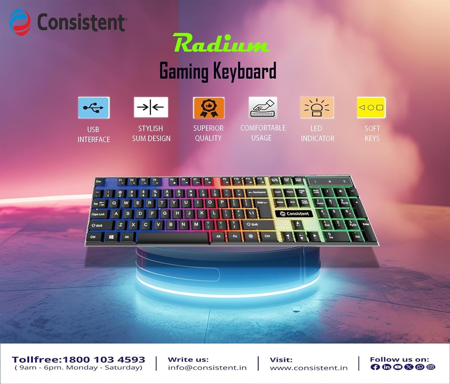 Radium Wired Gaming Keyboard