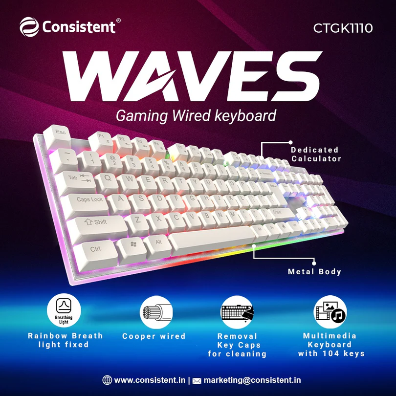 Waves Gaming Wired Keyboard