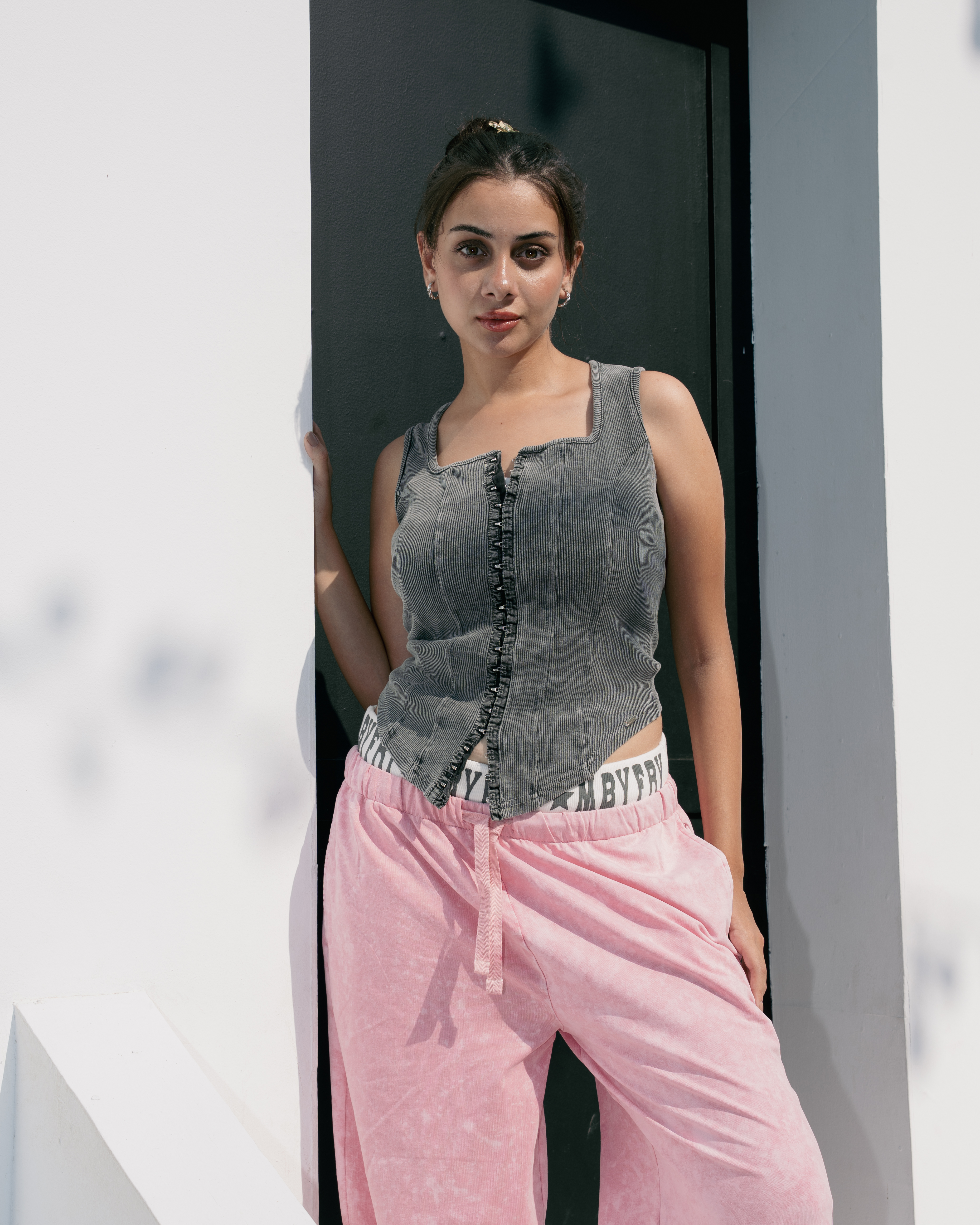 Printed waistband sweatpants 